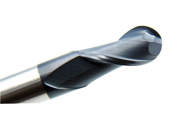 flauta sólida de los molinos de extremo de la nariz de la bola del carburo de 6m m 55 HCC 2 para las herramientas de madera de Metel