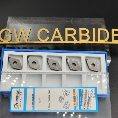 Molino de extremo del diamante PCD del carburo de tungsteno/solo parte movible 4.3m m del CBN del corte