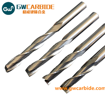 Brillantes de HRC 55 pulidos 2 flautas ajustan el cortador del molino de extremo para el corte de aluminio/de madera