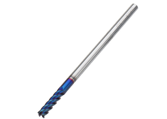 4 herramienta revestida NANA azul plana del CNC del molino de extremo del carburo de la fresa de las flautas L100mm