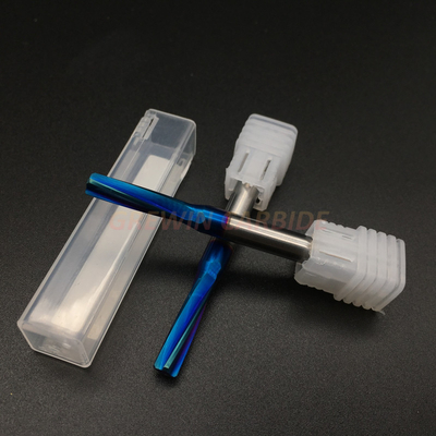 Exprimidor sólido del carburo HRC65 con la flauta espiral izquierda y la herramienta recta del cortador de caña